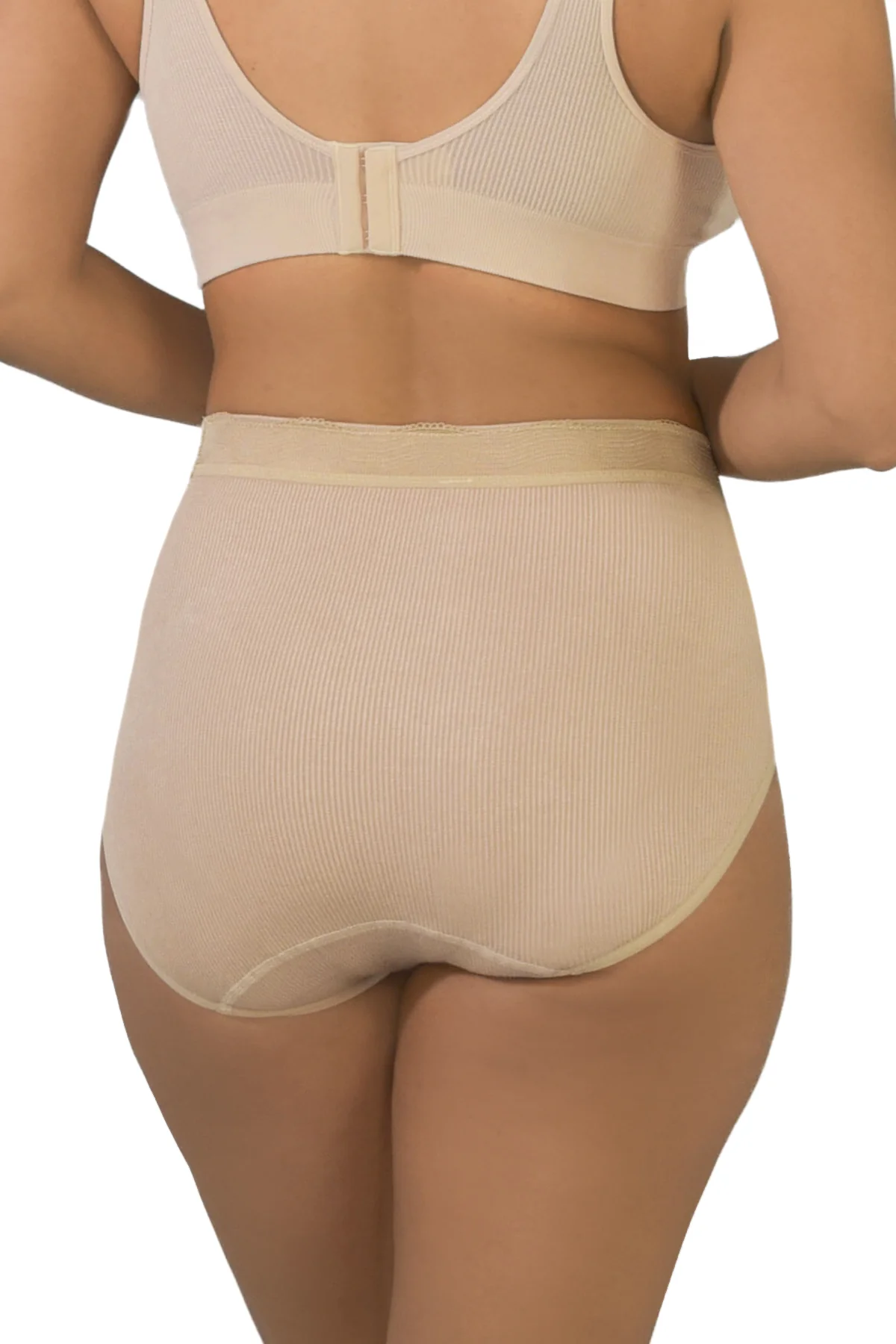3 Pack Ribbed Seamless Brief with Lace Trim - Image 8