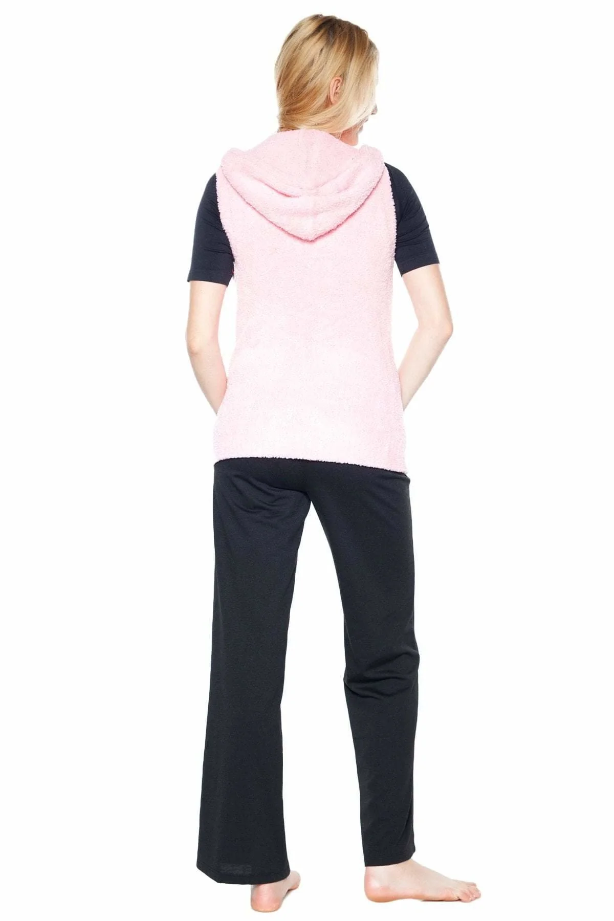 Marshmallow Zip Front Vest with Hood - FINAL SALE - Image 3