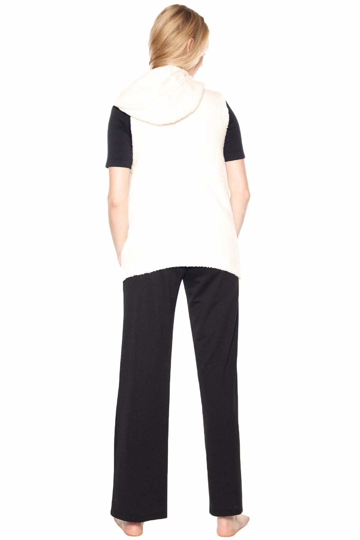 Marshmallow Zip Front Vest with Hood - FINAL SALE - Image 6
