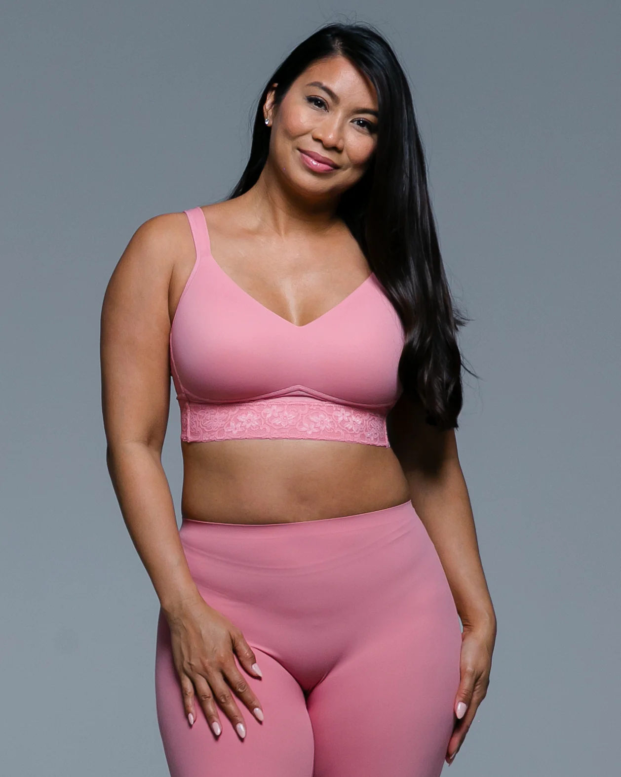 Molded Cup Bra With Lace Trim - Image 2