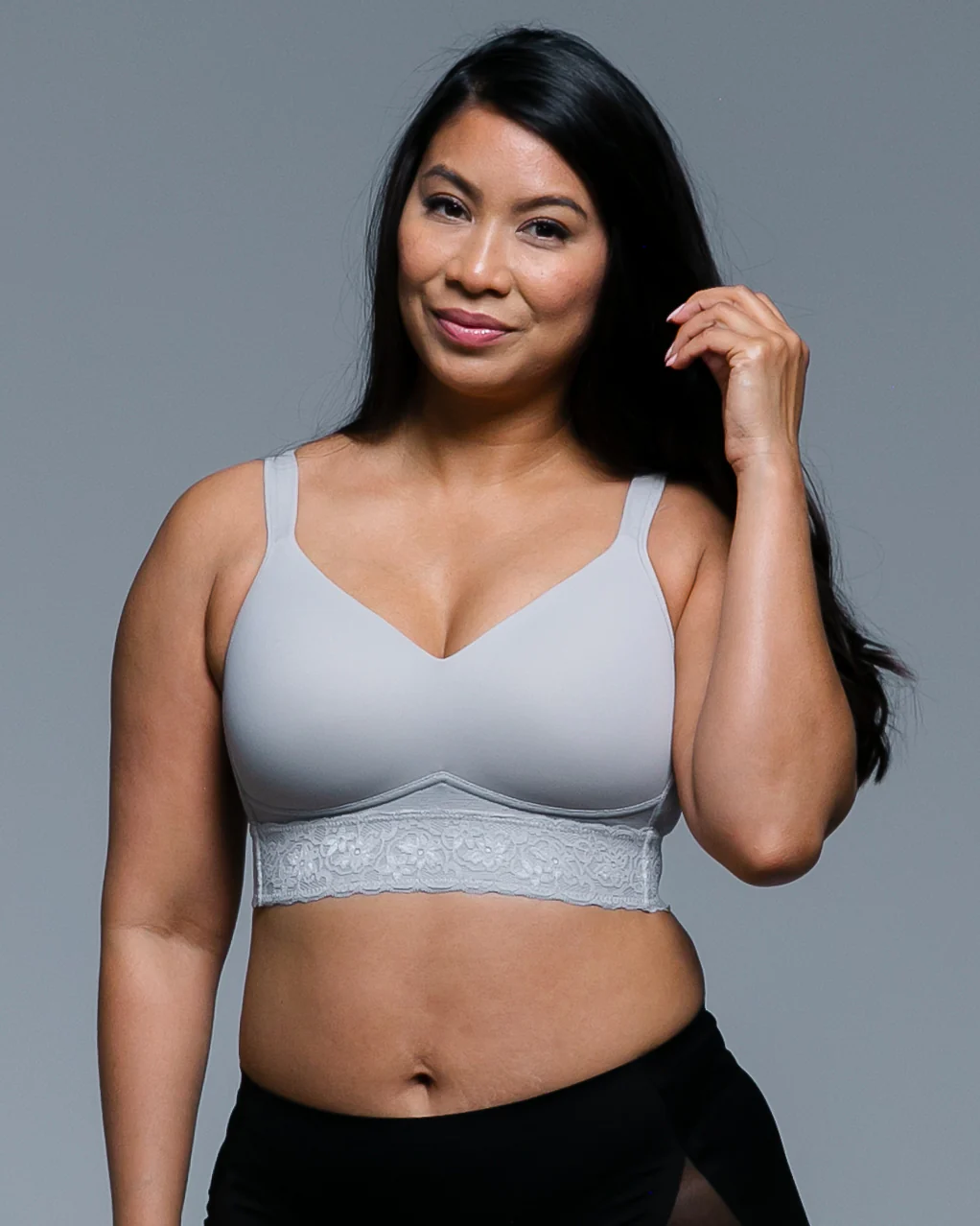 Molded Cup Bra With Lace Trim - Image 6