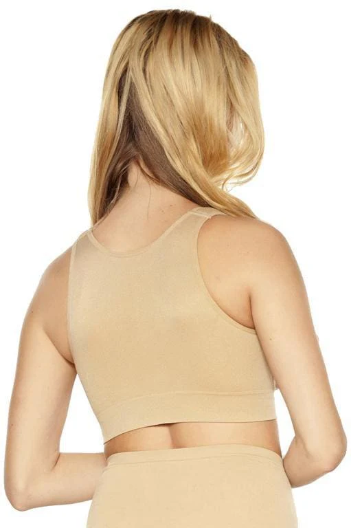 Seamless Zip Front Bra with Padded Strap - Final Sale - Image 8