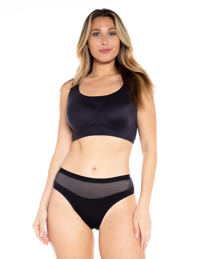 Sheer Panel Leakproof Bikini - Moderate Hold - Image 5