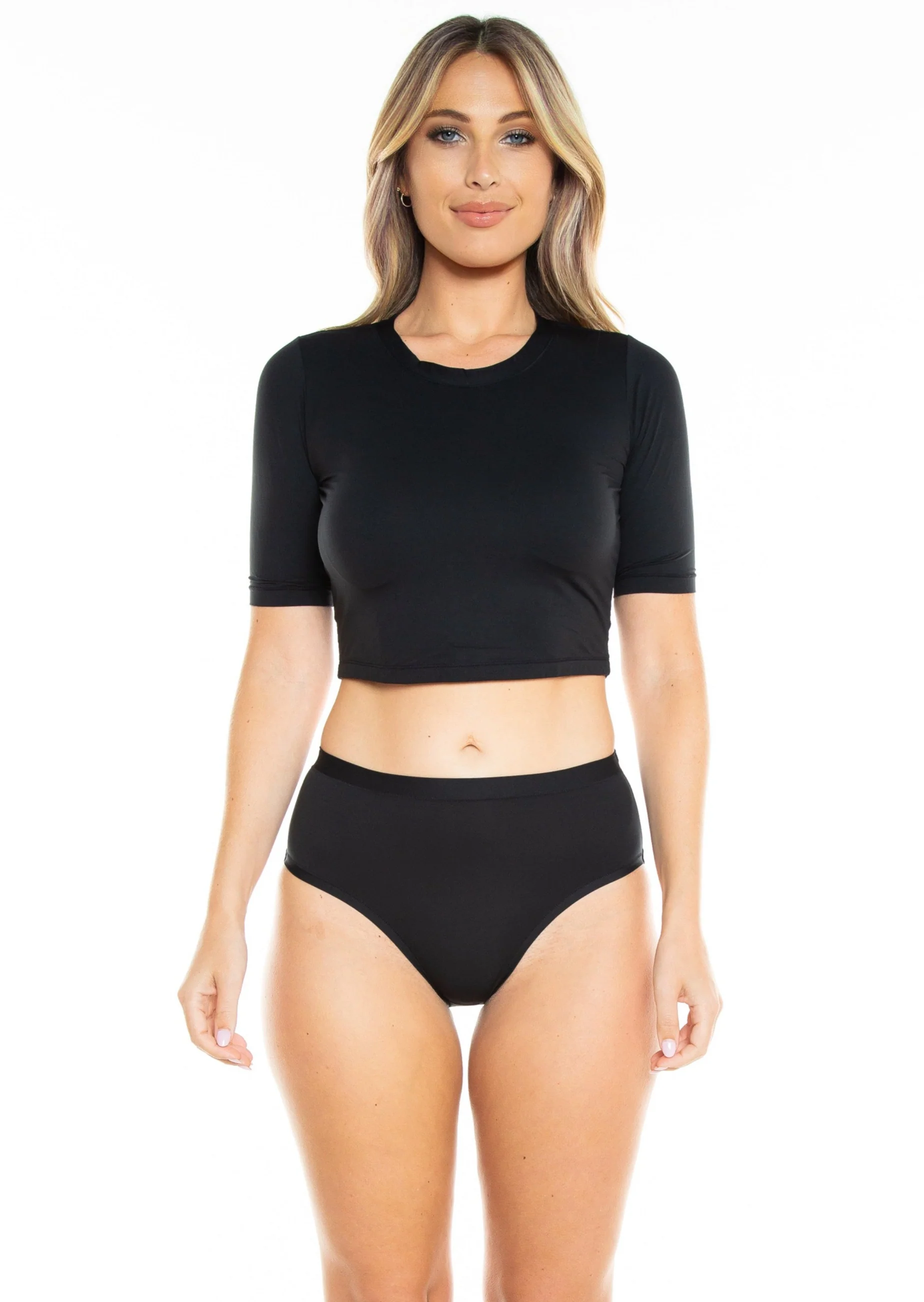 Ultra Lightweight Stretch Knit Crop Top - Image 3