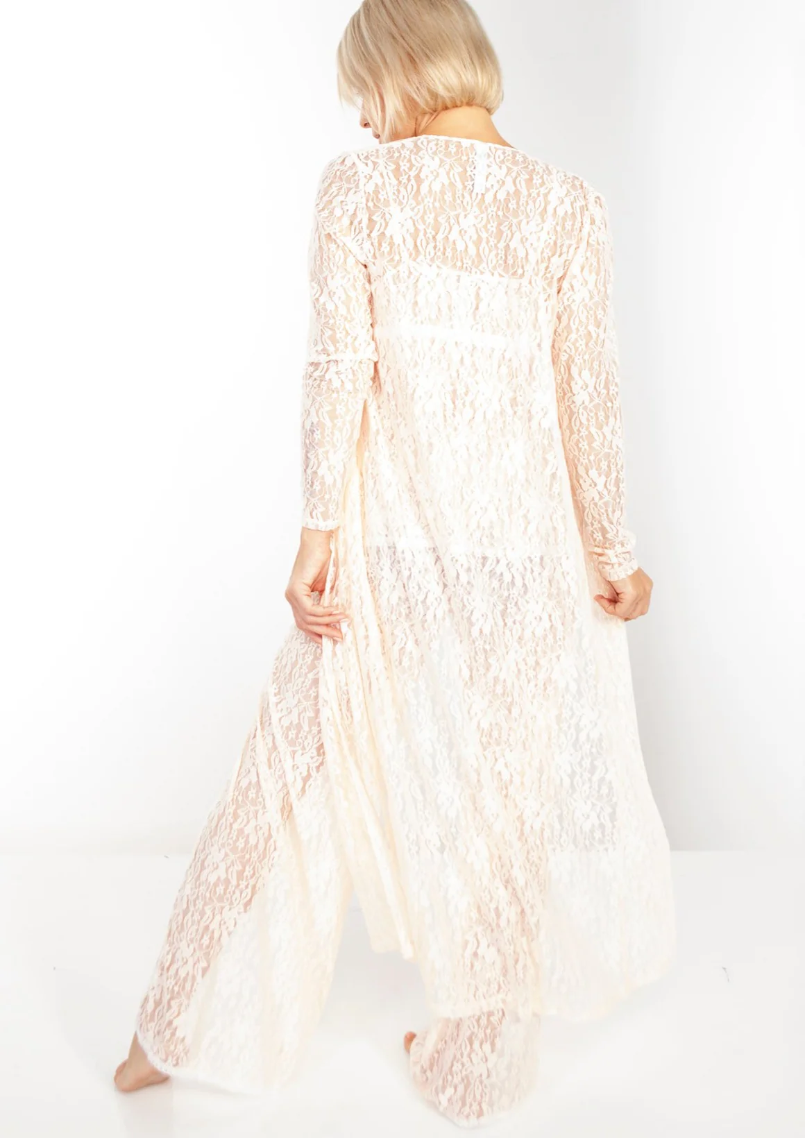 Up All Night Stretch Lace Duster - Final Sale - Image 4
